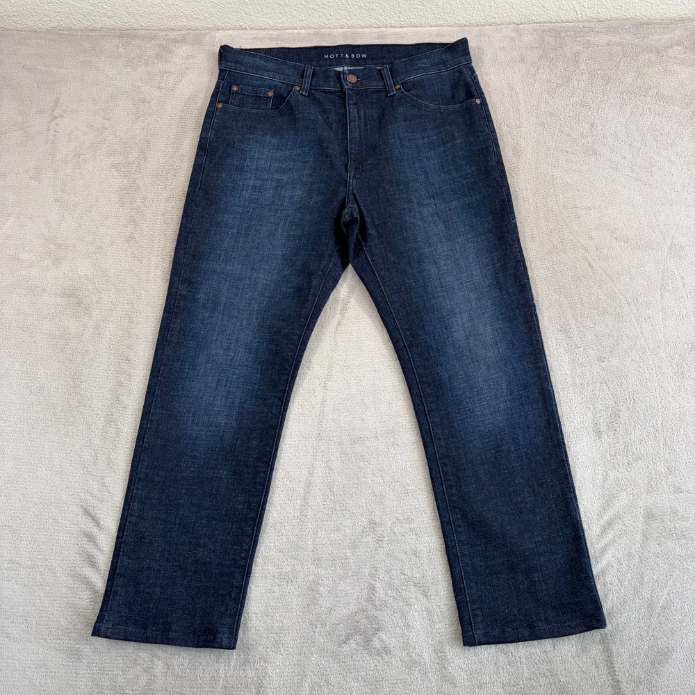 Mott & Bow Classic Slim Fit Mercer Jeans in Blue‎ Men 32x26 Stretch $124